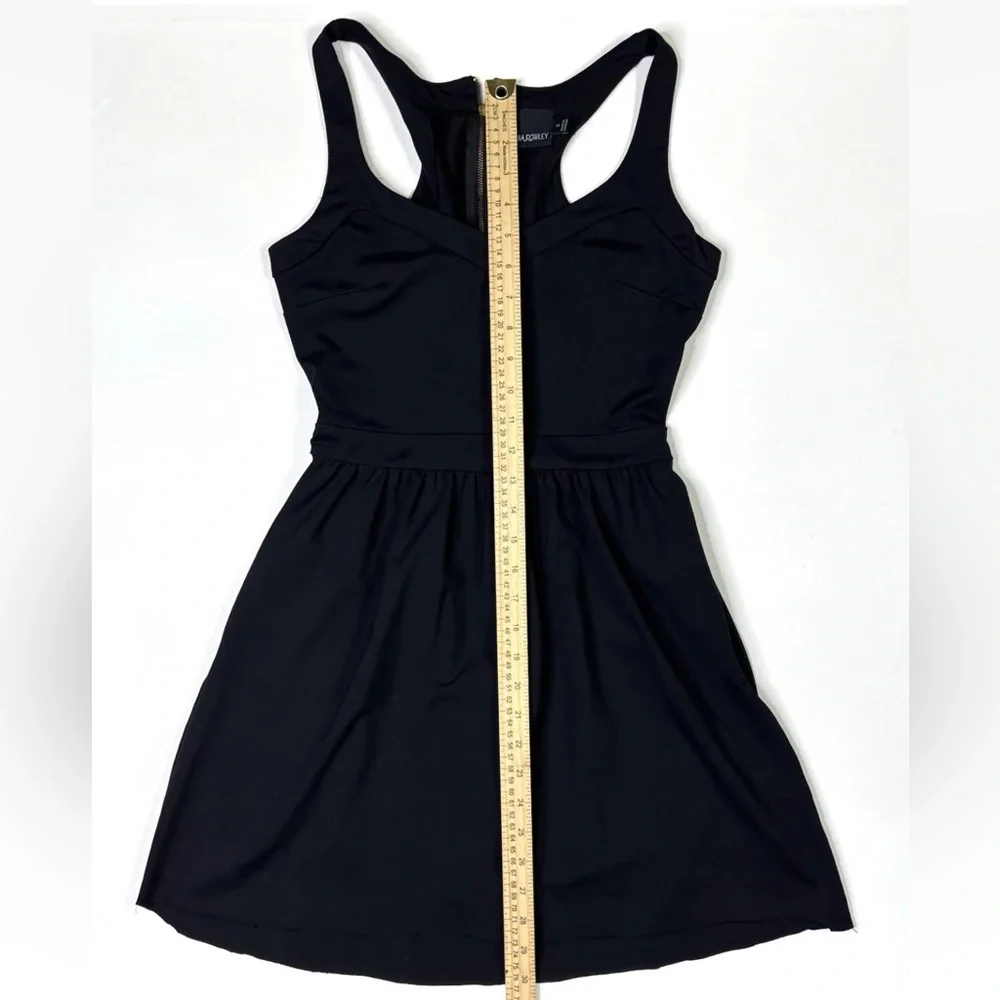 Cynthia Rowley Dress Women’s Small Black Sleeveless Zip Stretch A-Line - Picture 5 of 12